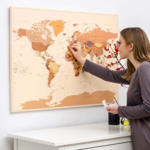 wall world map with pins Push Pin Travel Maps To Mark The Places Tripmapworld Com wall world map with pins