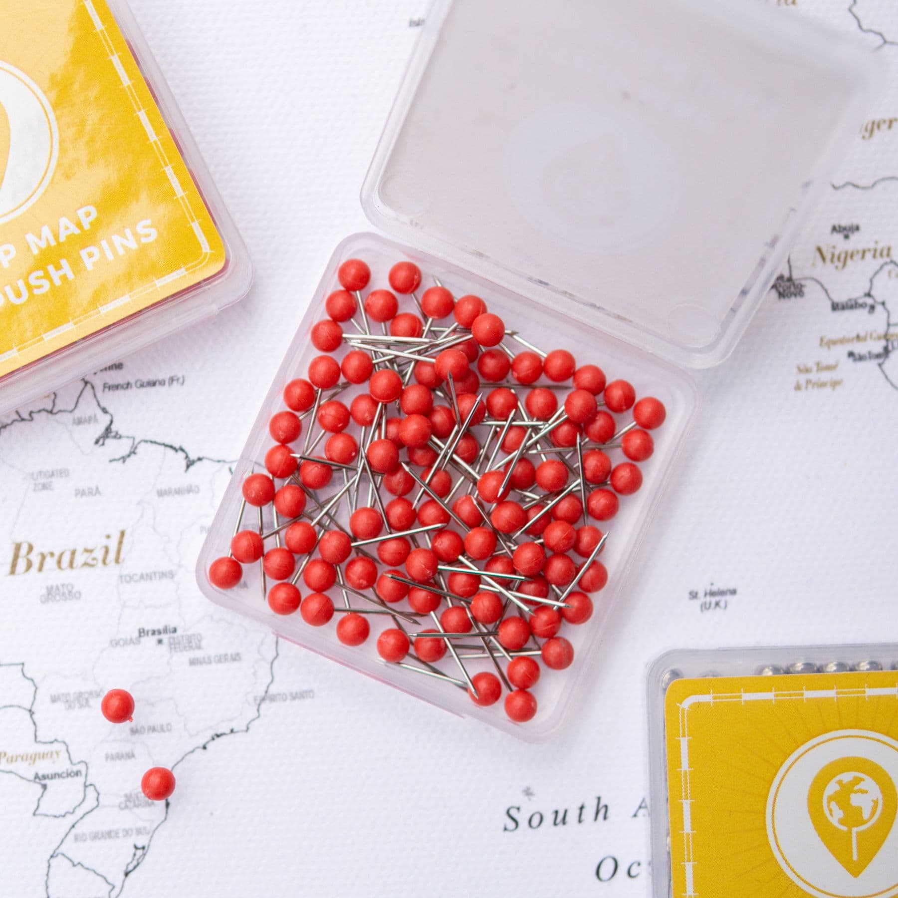 Travel Map Pins - Red Color